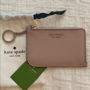 Kate Spade Card Wallet with Zip and Keychain